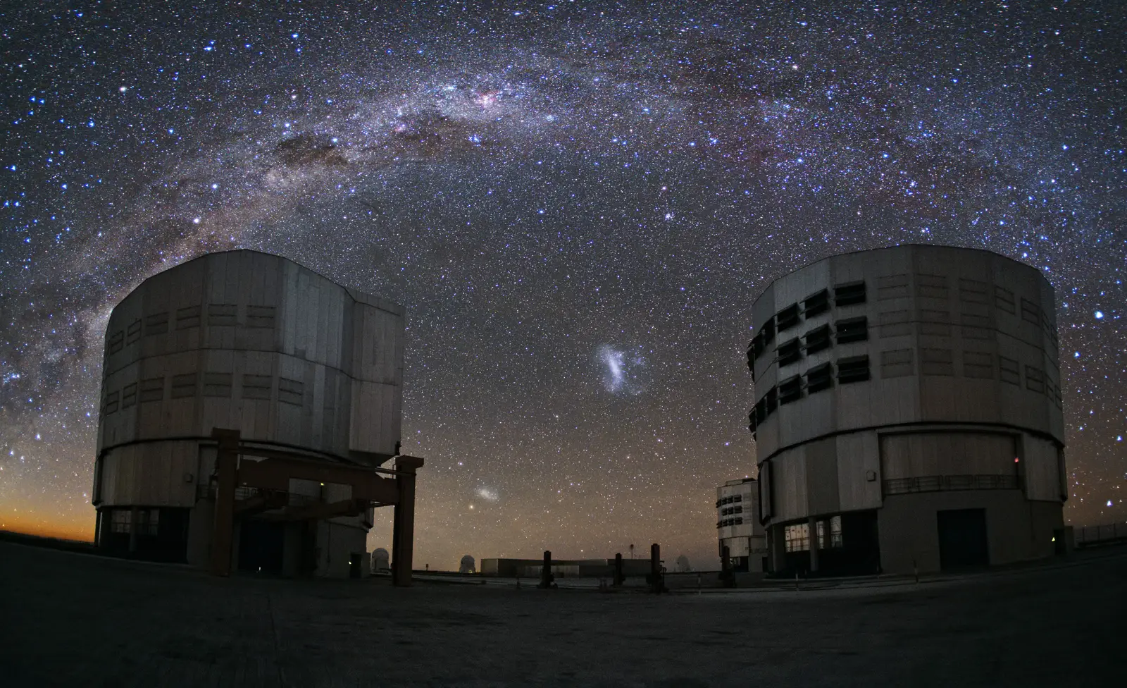 The Milky Way over Paranal with the dark dust lanes traced out as the Emu in the Sky, an Australian Aboriginal constellation drawn from the darkness rather than the stars.