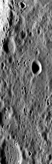 Mariner 10 view of Mercury’s cratered surface.
